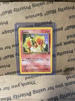 Ponyta 64/82 - COMMON - TEAM ROCKET - VINTAGE WOTC Pokemon Card - UNLIMITED - NM - Image 1