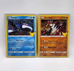 Kyogre and Groudon Celebrations HOLOS 2 Card Set NM! Ready to Ship! - Image 1