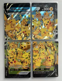 Pikachu V-Union [Set of 4] Sword & Shield Promo Cards Holo Celebrations Pokemon - Image 1