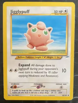 Pokemon Card - Jigglypuff Neo Destiny 44/105 Uncommon Non Holo - Image 1