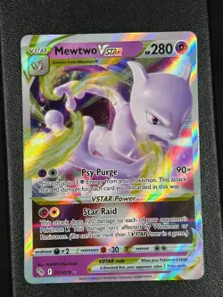Pokemon TCG Mewtwo VSTAR Half Art Card 031/078 Pokemon Go - Image 1