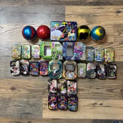 Pokemon TCG - 29 EMPTY Collector Tins - NO Packs/Cards - No Duplicates - Image 1