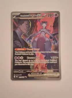 Teamrocket Mewtwo EX Pokemon Card Just Pulled & Put In Sleeve Mint Condition - Image 2