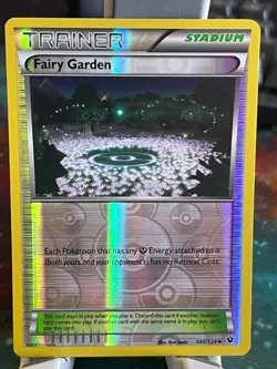 POKEMON FAIRY GARDEN 100/124 UNCOMMON REVERSE HOLOFOIL FATES COLLIDE NM CARD - Image 1
