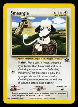 Smeargle 32 WOTC Black Star Promo Pokemon Card - Image 1