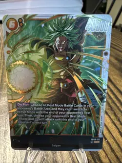Broly FB08-122 Secret Rare Saiyan's Pride Dragon Ball English Card Fusion World - Image 1