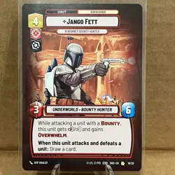 Star Wars Unlimited Jango Fett 18/20 Rare Non Foil NM Promo Card - Image 1