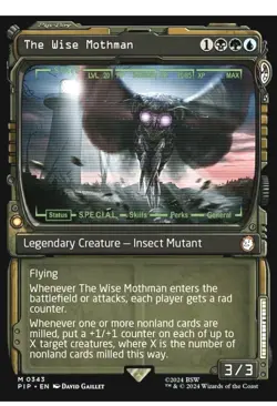 1x MTG The Wise Mothman *Showcase* - Fallout Mythic! NM Mint! - Image 1
