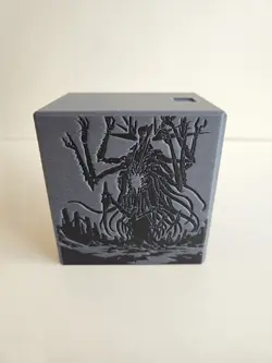 Premium Printed Eldrazi Commander Deck Box - Black Sparkle & Slate Grey Spark - Image 2