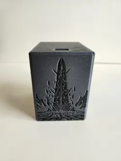 Premium Printed Eldrazi Commander Deck Box - Black Sparkle & Slate Grey Spark - Image 3