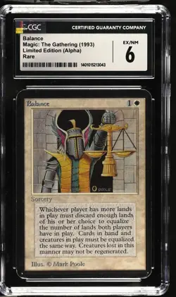 BALANCE Alpha Rare CGC 6 Vintage MTG [Nostalgium] - Image 1