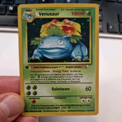 Venusaur Pokemon 1st Edition Base Set 1999 - Holo Fan Art Card - Image 1