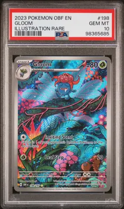 2023 POKEMON OBF EN-OBSIDIAN FLAMES ILLUSTRATION RARE #198 GLOOM PSA 10 - Image 1