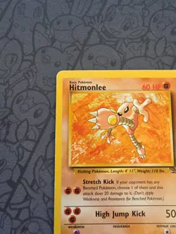 Pokemon: Hitmonlee #22/62 Fossil Rare 1999 WOTC Non-holo - LP - J64 - Image 3