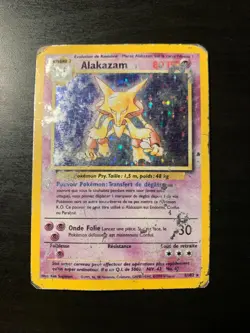 Carte Pokemon : Alakazam 1/102 Edition 2 Set de Base Wizards Francaise - Image 1