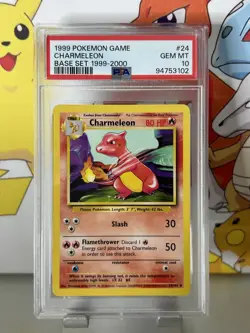 🔹PSA 10 GEM MINT🔹Charmeleon 24/102🔸Base Set 1999-2000 WOC Pokemon TCG English - Image 1