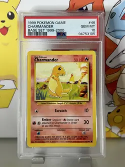 🔹PSA 10 GEM MINT🔹Charmander 46/102🔸Base Set 1999-2000 WOC Pokemon English - Image 1