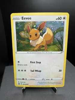 Pokemon TCG Sword & Shield Eevee SWSH097 Black Star Promo Cosmos Holo NM! - Image 1