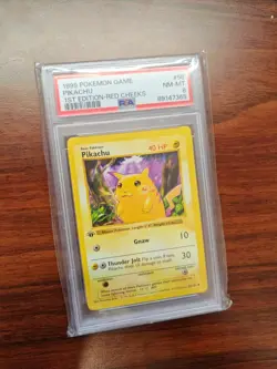 1999 Pokemon Game Pikachu PSA 8 Mint First 1st Edition RED Cheeks 58/102 Card 58 - Image 1