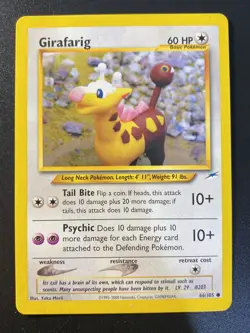 Girafarig 66/105 Neo Destiny Common - Pokemon Card Near Mint - Image 1