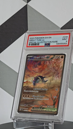 2023 POKEMON TCG - SCARLET & VIOLET BASE #246 GREAT TUSK EX SIR PSA 9 MINT 🔥 - Image 2