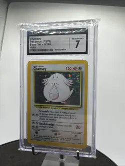 Pokemoh TCG CGC Near Mint 7 Base Set Unlimited Chansey 3/102 Holo Rare NM - Image 2