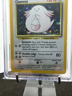 Pokemoh TCG CGC Near Mint 7 Base Set Unlimited Chansey 3/102 Holo Rare NM - Image 5