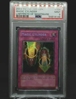 Yu-Gi-Oh! Labyrinth Of Nightmare Unlimited Magic Cylinder LON-104 PSA 9 Mint - Image 1