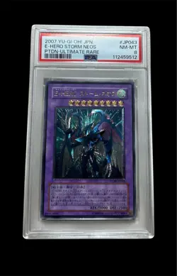 Yu-Gi-Oh E - HERO STORM NEOS PSA 8 ultimate rare Japanese - Image 1