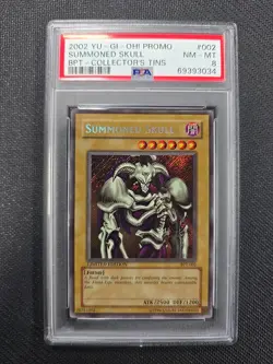 2002 YU-GI-OH Summoned Skull Limited Edition Promo Collector's Tin BPT-002 PSA 8 - Image 1