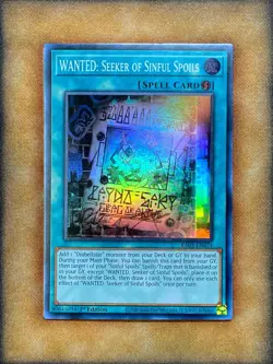 Yugioh Wanted: Seeker of Sinful Spoils RA03-EN074 Super Rare 1st Ed NM - Image 1