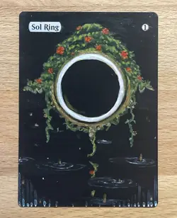 Sol Ring (Altered) Hand-Painted mtg Card, 1/1 painting - Image 1
