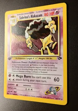 Pokemon Sabrina's Alakazam 1st Edition Gym Challenge - LP - Image 3