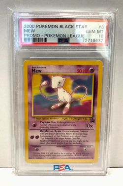 Pokemon Mew TCG 2000 Black Star Promo 8 Regular LP Card PSA Gem Mint 10 WotC - Image 1