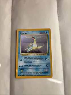 Lapras 10/62 Fossil Set Rare Holo Pokemon Card 1999 WOTC - Image 1