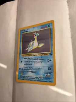 Lapras 10/62 Fossil Set Rare Holo Pokemon Card 1999 WOTC - Image 3