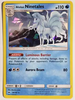 CRACKED ICE Alolan Ninetales 28/147 NM / M - HOLO Burning Shadows Pokemon Card - Image 1