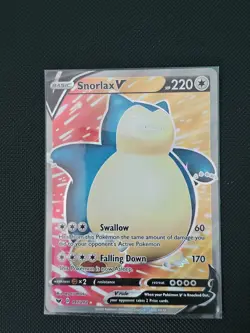 Snorlax v Full Art Holo Ultra Rare Card 197/202 Sword & Shield Base Set - Image 3