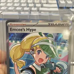 Pokemon Emcees Hype Full Art Destined Rivals Card 220/182 NM Condition - Image 2