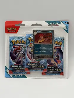 Pokemon Cards - S&V: Journey Together - SCRAFTY BLISTER PACK (3 Boosters & Foil) - Image 1