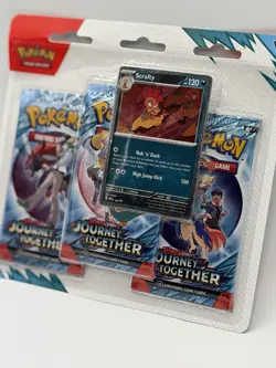 Pokemon Cards - S&V: Journey Together - SCRAFTY BLISTER PACK (3 Boosters & Foil) - Image 2