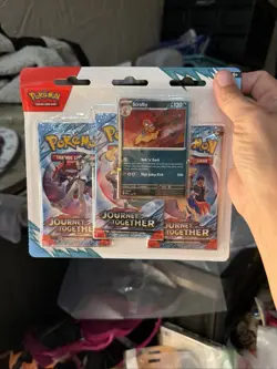 Pokemon Cards - S&V: Journey Together - SCRAFTY BLISTER PACK (3 Boosters & Foil) - Image 4