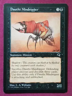 Magic The Gathering TEMPEST DAUTHI MINDRIPPER single black card MTG - Image 1