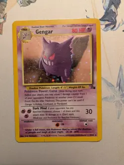 Pokemon TCG Jungle Set Gengar Holo Rare Card 5/62 HP US SELLER - Image 1
