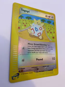 Pokemon Card - Reverse-Holo Togepi 114/147 Aquapolis *MP* e-Card Common - Image 4