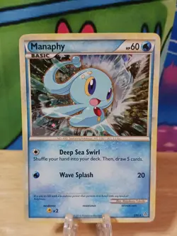 Pokemon Card - Manaphy - Unleashed 3/95 Holo Rare NM With Sleeve & Top Loader - Image 1