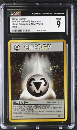 CGC 9 MINT Metal Energy Japanese Neo Genesis Holo Pokemon Card - Image 1