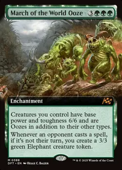 MTG March of the World Ooze - Foil - Extended Art, Aetherdrift, Lightly Played, - Image 1