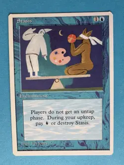 Magic The Gathering Single stasis 4th Edition Blue LP - Image 3