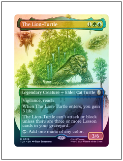 1x The Lion-Turtle, Borderless Art Foil, Avatar, Magic MTG NM - Image 1